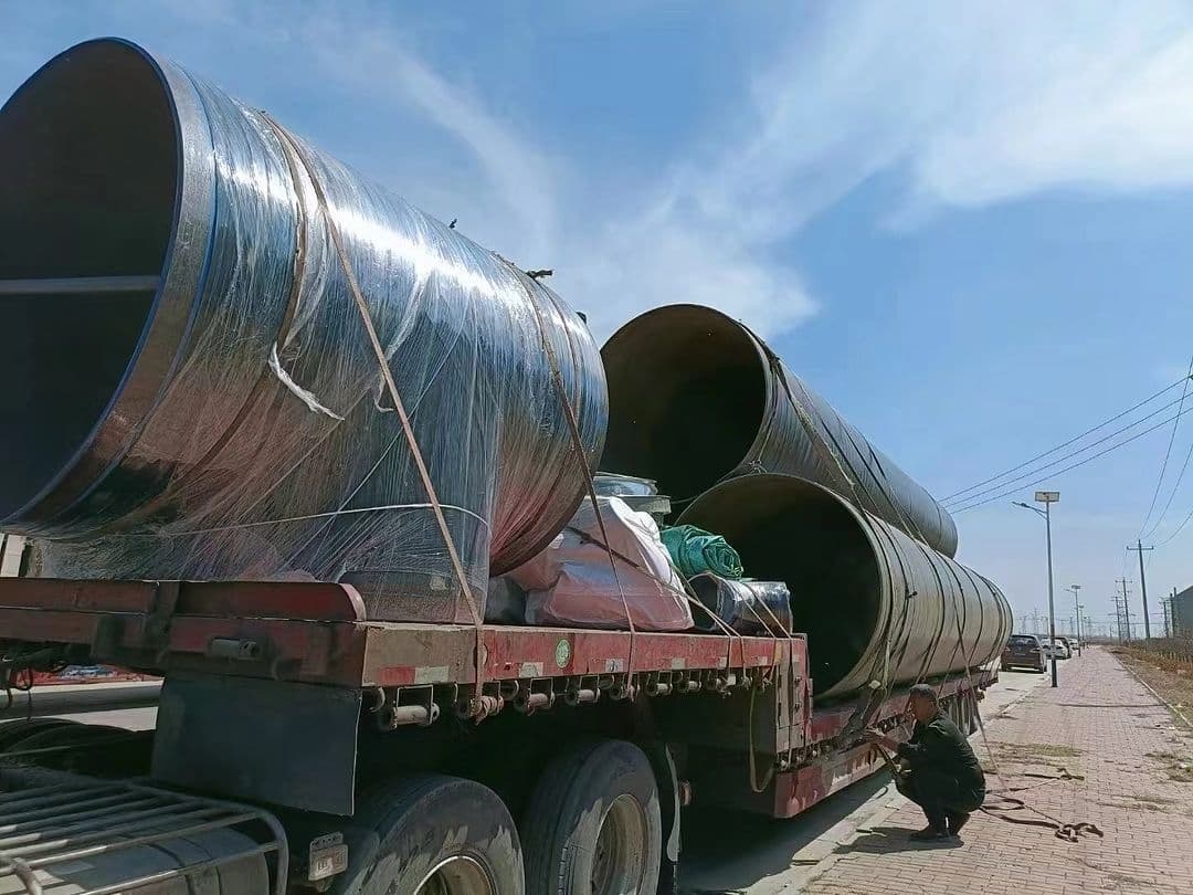 Transporte de tubería de diámetro especial en un gasoducto